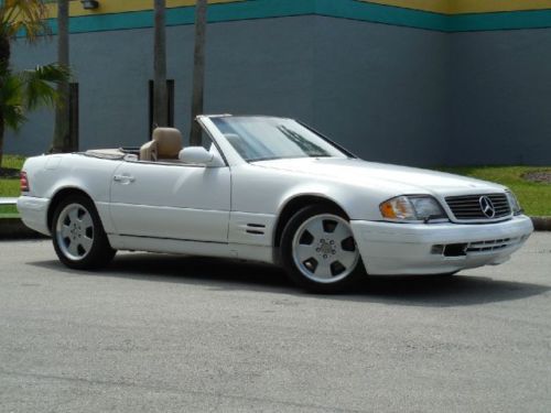 Sl500 roadster hard/soft top white over tan leather interior