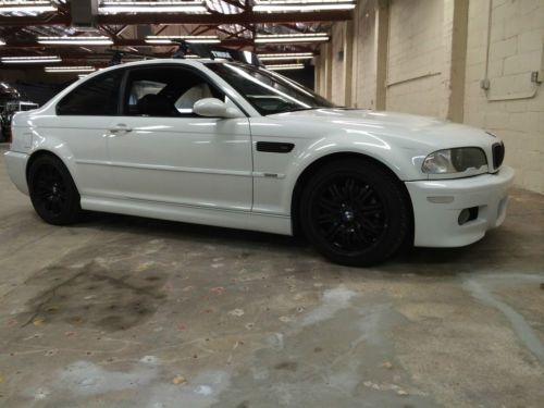 05&#039; bmw m3 - clean title - white/black - 6 spd manual - coupe - 100% stock