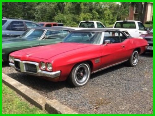 1970 pontiac lemans convertible, 455 v8 (&#039;72), auto, project, rolls, hand cranks