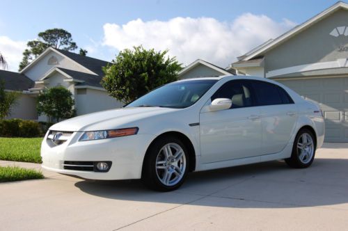 2007 acura tl base sedan 4 door white pearl