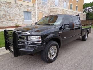 2007 f-350 crew cab 9' flat bed xlt powerstroke turbo diesel auto tow package