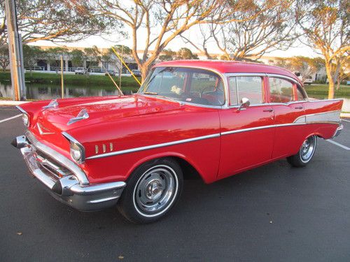 1957 chevrolet chevy bel air classic muscle hot rod antique street rod 350 auto