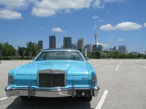 1975 lincoln continental mark iv blue diamond luxury group low original miles