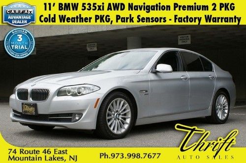 11 bmw 535xi awd navigation premium 2 cold weather park sensors factory warranty