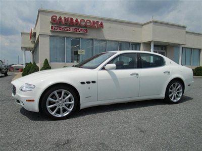 2005 maserati quattroporte rare white! only 26k miles freshly serviced navi 19"s