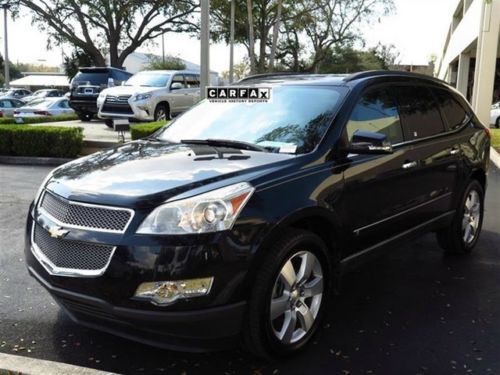 Chevrolet traverse fwd 84k mi 1 owner clean carfax v6 dvd heated leather sunroof