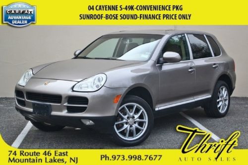 04 cayenne s-49k-convenience pkg-sunroof-bose sound-finance price only