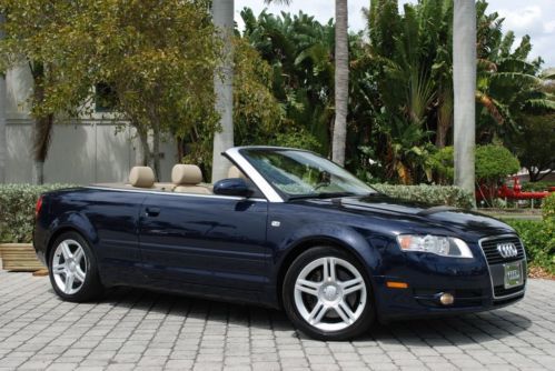 2007 audi a4 2.0 turbo cabriolet 6-speed auto tiptronic leather convertible