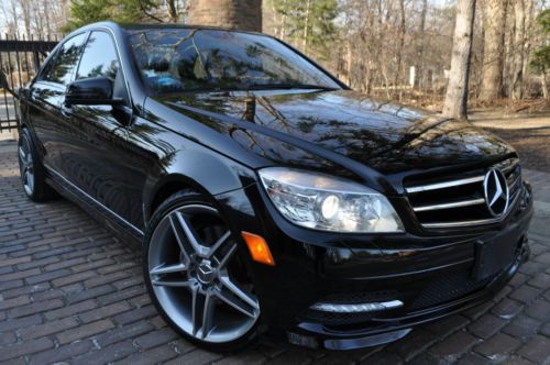 2011 mercedes c350.no reserve sport.navi/xenon/19&#034; amg wheel/salvage/rebuilt