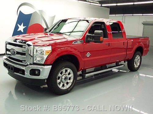 2012 ford f-250 lariat crew diesel 4x4 leather 20&#039;s 18k texas direct auto