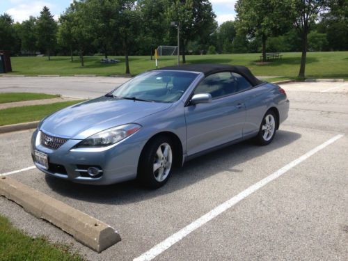 007 toyota solara convertible sle light blue/black. 78,000 miles, one owner