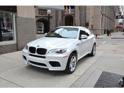 2013 bmw x6 m.  alpine white with black.