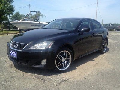 Lexus is awd lexus black sedan 2006 black leather moonroof custom wheels xenon