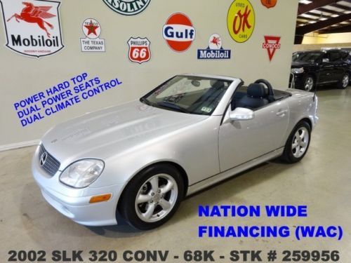 2002 slk320 conv,v6,auto,pwr hard top,leather,bose,16in wheels,68k,we finance!!