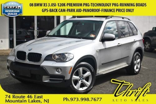 08 bmw x5 3.0si-120k-premium pkg-technology pkg-gps-back cam-park aid-panoroof