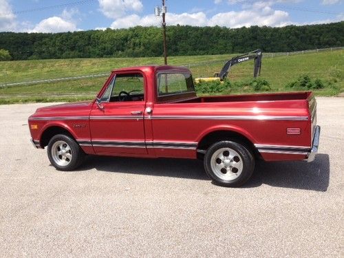 1969 chevy c10 custom short bed    toreador red metallic