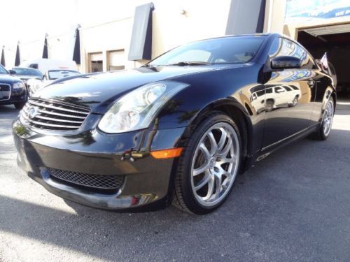 2007 infiniti g35 sport coupe 6spd manual black on black new tires florida