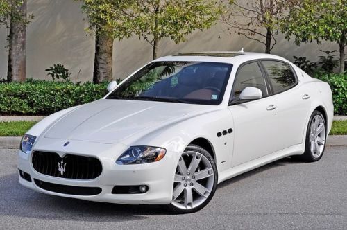 2012 maserati quattroporte s! 1 owner 9900 miles! white/chocolate!!