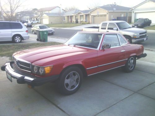 Red/tan 1981 mercedes-benz 380slc excellentoriginalcondition minor imperfections