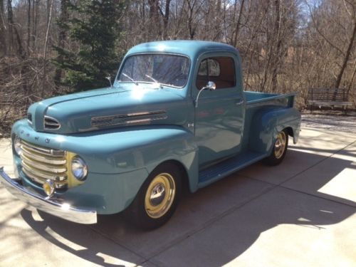 1948 ford pickup street rod - hotrod flathead v8 w/2 dueces 5-speed, show car