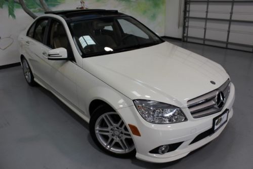 2010 mercedes c-350 amg sport,white,panoramic,navigation,keyless-go,1 owner !