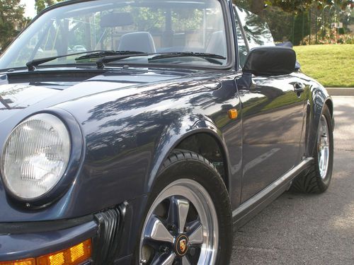 Gorgeous '85 european model porsche 911 carrera cabriolet in rare prussian blue