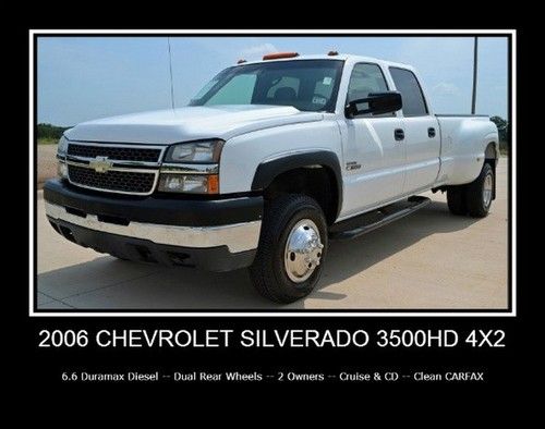 4x2 duramax diesel dually -- 2 owners -- very nice -- clean carfax!