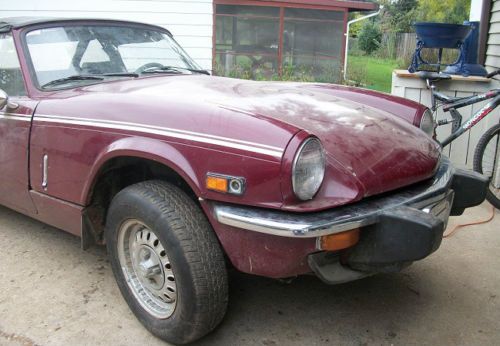 Triumph spitfire 1977-rebuild on engine has been started-84k orig miles-nice