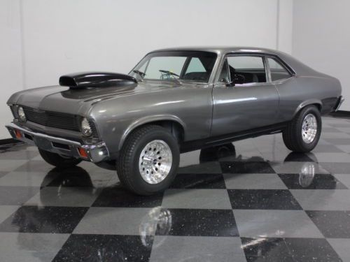 468ci, blue print heads, 720hp, nice street/strip nova, richmond 4 speed