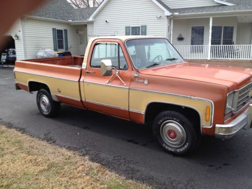 76 chevy c10 silverado c/k 1500 c-10 pickup shop truck two tone