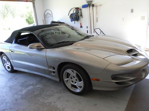 2000 pontiac trans am ws6 convertable grey ext. black int. black roof