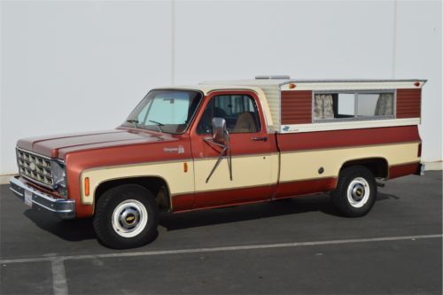 1977 chevrolet c10 cheyenne camper ca rust free original survivor truck 350/400