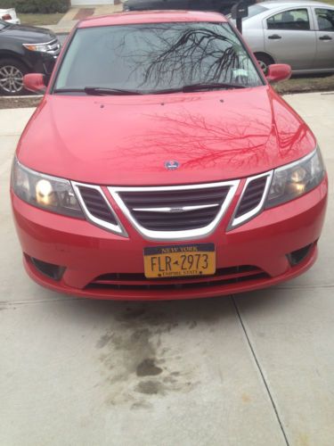 2008 saab 9-3 2.0t sedan 4-door 2.0l bright red. stunning!