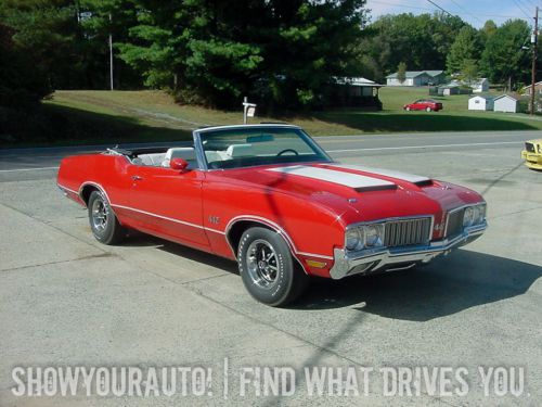 &#039;70 oldsmobile 442, w25 ram air convertible, fresh rotisserie restoration.