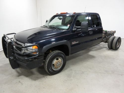 06 gmc sierra 3500 sle 6.6l turbo diesel 4x4 cab &amp; chassis extcab 80 pics