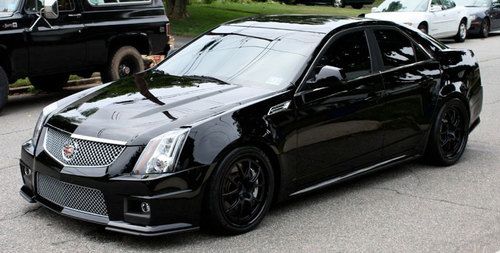 2009 cadillac cts v sedan 4-door twin turbo, black raven, mint condition