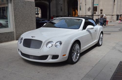 2010 gtc speed, glacier white/beluga interior, mulliner package, rear camera