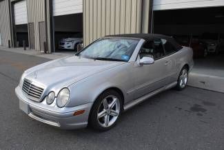 2002 clk 55 amg convertible silver/blk 73k good cond no reserve