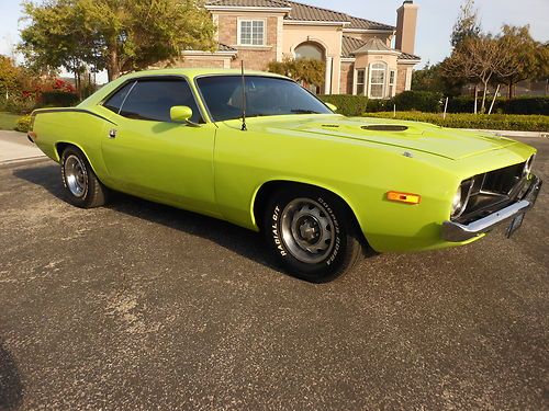 73 1973 plymouth 'cuda tribute barracuda restored rust free california car