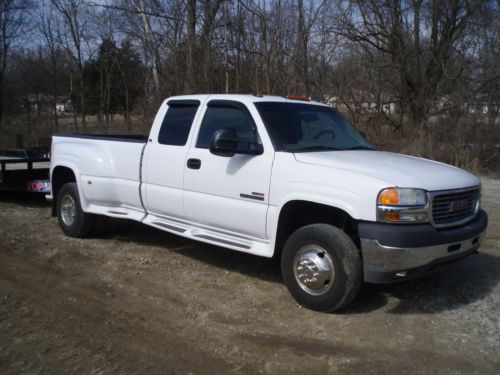 2001 gmc sierra 3500 slt extended cab  6.6l dually 2wd chevy silverado