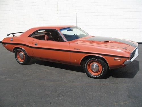 1970 dodge challenger orange metallic 340 pistol grip 4 speed rotisserie resto