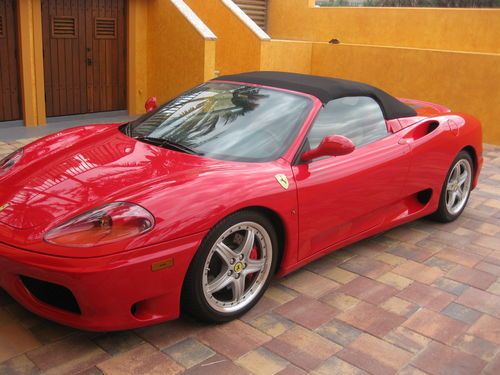 2004 ferrari 360 spyder 5500 miles tubi exhaust nav heavily optioned f1