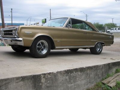 1967 plymouth gtx 440,727,dana,sure grip,gold/black,fender tag/build sheet solid