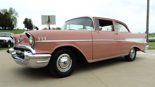 57 chevy - canyon coral - 2 door - classic 1957 chevrolet