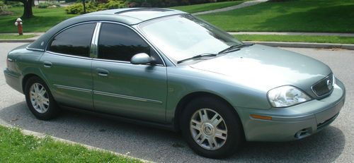 2005 mercury sable ls 127k presidential edtn leather rag top roof 6cd woodgrain!