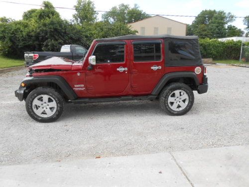 2011 jeep wrangler 4 door 4x4 salvage wrecked damage