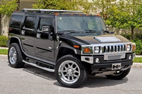 2007 hummer h2 luxury! navigation! back-up! chrome pkg! low miles! rbp upgrades!