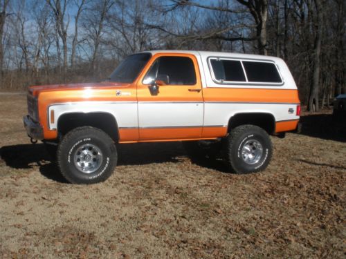 Restored 1979 k5 chevy blazer lamborghini orange over diamond white pearl