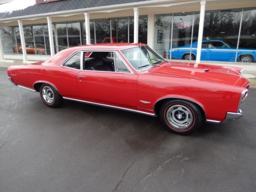 1966 pontiac gto montero red phs documented 389 tri power 4 speed gr-rrr