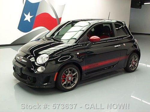 2013 fiat 500 abarth 5speed heated leather alloys 3k mi texas direct auto